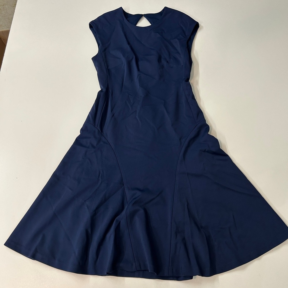 Polo Ralph Lauren Navy Blue Cutout Back Fit and Flare Dress Size 2